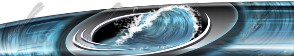 Blue Wave 2 Vehicle Wrap Design — Large Scale Artwork for Wide Format Printing | Categories: Partial Wrap Designs, PIK6 Everyday