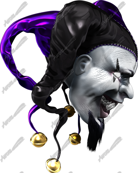 Evil Jester The Joker Halloween Mask Jesters CutContour Graphics Cut Contour Design