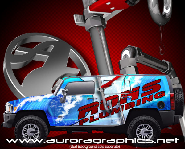 Plumbing Leaks Vehicle Wrap Design — Large Scale Artwork for Wide Format Printing | Categories: PIK6 Everyday, Commercial, Industry