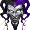Evil Jester The Joker Halloween Mask Jesters CutContour Graphics Cut Contour Design
