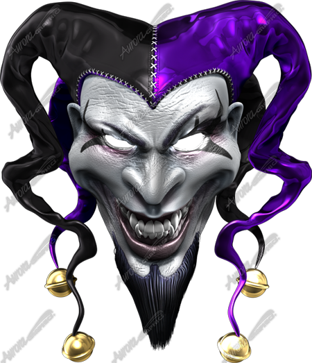Evil Jester The Joker Halloween Mask Jesters CutContour Graphics Cut Contour Design