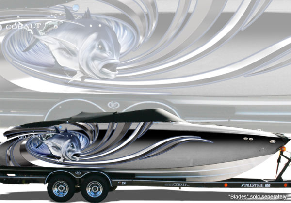 Sleek Giant Trevally Vehicle Wrap Design — Large Scale Artwork for Wide Format Printing | Categories: PIK6 Everyday, Fishing, Nature