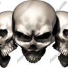 5 Skulls Skull Skullz Design Graphics High Resolution Image