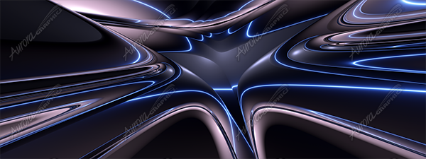 Star Burst 1 is a mesmerizing abstract image that merges futuristic design with a high-gloss, dimensional effect. Flowing ribbons of metallic surfaces twist and converge toward a luminous central point, creating a star-shaped burst that radiates energy and motion. Sleek lines of glowing electric blue run through the composition, giving the image a sense of speed, precision, and technological sophistication. The reflective chrome-like surfaces and smooth curvature suggest an advanced, high-performance aesthetic—reminiscent of sports cars, spacecraft, or next-generation architecture. High Resolution Design Graphics Image.