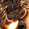 Molten Copper, abstract, copper, metal, glass, liquid, melted, warped, smooth, metal, reflect, mirror, commercial, street custom, fire, flames, lava, plasma, hot, twisted, twisting, blown glass, molten. High Resolution Design Graphics Image.