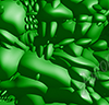 Large Alien Rocks is a bold and surreal abstract texture that evokes an otherworldly terrain. Its irregular, organic shapes create a sense of dimensional depth, like an alien surface made of soft, flowing rock formations. This design delivers a futuristic feel, with a glossy, sculpted finish that gives it a smooth, liquid-like appearance. The pattern is rich in form but not overly busy, making it ideal for striking smaller-scale applications.