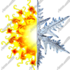 Snowflake Sun Combo Vehicle Wrap Design — Large Scale Artwork for Wide Format Printing | Categories: Commercial