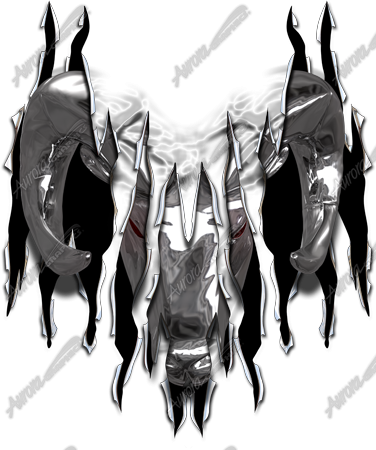 Torn Metal Ram Vehicle Wrap Design — Large Scale Artwork for Wide Format Printing | Categories: Graphics, Rips & Tears