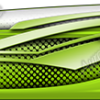 Atomizer uses a custom painted brushed metal look for the background and raised flares combined with sleek shiny body parts for a wild custom look. This image is provided as a .jpg with an .eps CutContour for compatibility with all mainstream design software.
