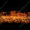 Flamin Pile of Skullz Vehicle Wrap Design — Large Scale Artwork for Wide Format Printing | Categories: PIK6 Everyday, Flames, Skulls