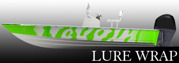 Lure Wrap is designed to be a boat wrap that will transform your ride into what looks like a giant fishing lure!