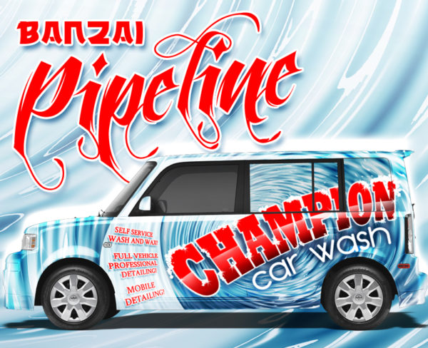 Banzai Pipeline Vehicle Wrap Design — Large Scale Artwork for Wide Format Printing | Categories: PIK6 Everyday, Nature