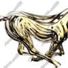Gold Tribal Mustang Vehicle Wrap Design — Large Scale Artwork for Wide Format Printing | Categories: PIK6 Everyday, Nature
