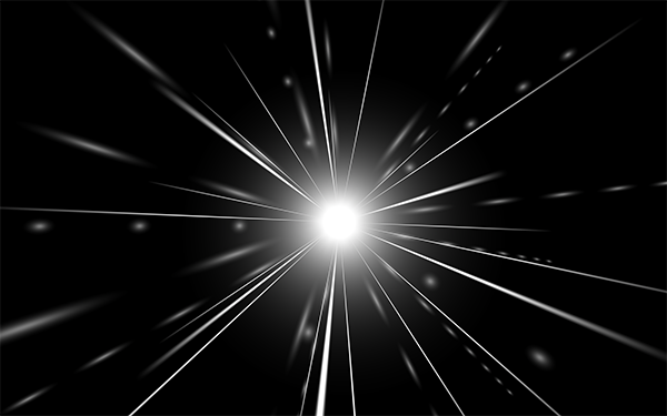 Photons is a bold and radiant abstract wrap image that captures the visual essence of pure energy in motion. At its center is a brilliant glowing core that emits streaks of intense light, flaring outward in all directions like a burst of high-speed particles or a focused beam of energy. These sleek, directional lines vary in thickness and brightness, adding dimension and a sense of dynamic movement. Small light particles trail alongside the main beams, enhancing the illusion of photons racing through space. High Resolution Design Graphics Image.