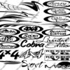 Millennium Vector Pack 12 Perfect Vector Cut Files Easily Customizable With Print Effects Vinyl Cut Graphics Cut Vinyl Graphics Abstract Racing Race Car Cobra Gold Edition 4X4 Limited Edition Special Edition Silver Edition Backwoods South Bay Edition Malibu Sport Fuel Injected V6 V8 Paint Mask Sports Logo Design Elements CutContour Graphics Cut Contour