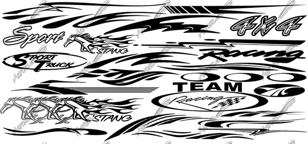 Millennium Vector Pack 15 Perfect Vector Cut Files Easily Customizable With Print Effects Vinyl Cut Graphics Cut Vinyl Graphics Abstract Racing Race Car Mustang Stang Team Horses Team Sport Truck Paint Mask Sports Logo Design Elements CutContour Graphics Cut Contour