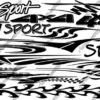 Millennium Vector Pack 17 Perfect Vector Cut Files Easily Customizable With Print Effects Vinyl Cut Graphics Cut Vinyl Graphics Abstract Sports Logo Racing Race Car Sport 4X4 Checkered Flag Paint Mask Design Elements CutContour Graphics Cut Contour
