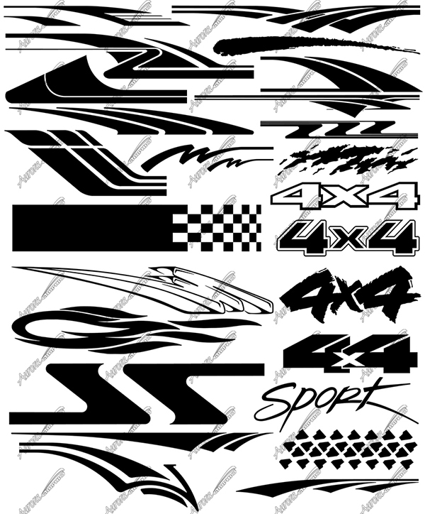 Millennium Vector Pack 1 Perfect Vector Cut Files Easily Customizable With Print Effects Vinyl Cut Graphics Cut Vinyl Graphics Abstract Racing Race Car 4X4 Checkered Flag Paint Mask Sport Sports Logo Design Elements CutContour Graphics Cut Contour