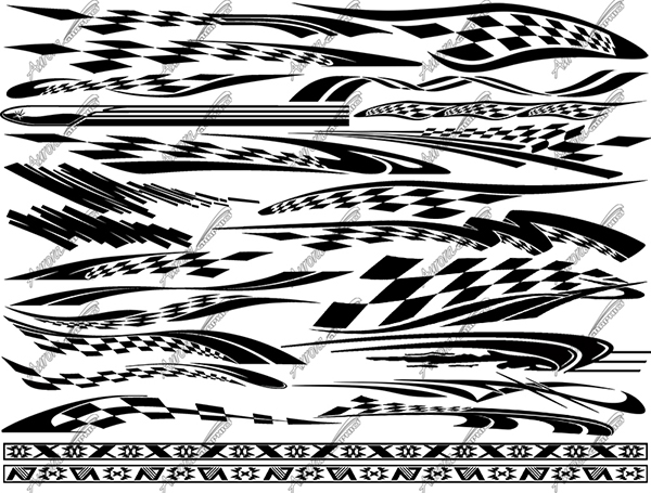 Millennium Vector Pack 20 Perfect Vector Cut Files Easily Customizable With Print Effects Vinyl Cut Graphics Cut Vinyl Graphics Abstract Racing Race Car Checkered Flag Southwest Pattern Paint Mask Design Elements CutContour Graphics Cut Contour