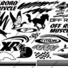 Millennium Vector Pack 8 Perfect Vector Cut Files Easily Customizable With Print Effects Vinyl Cut Graphics Cut Vinyl Graphics Abstract Racing Race Car Super Off Road Muscle Sport 4X4 Checkered Flag Duck Rose Horse Paint Mask Sports Logo Design Elements CutContour Graphics Cut Contour