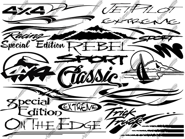 Millennium Vector Pack 9 Perfect Vector Cut Files Easily Customizable With Print Effects Vinyl Cut Graphics Cut Vinyl Graphics Abstract Racing Race Car 4X4 Jet Pilot Extreme Rebel Sport Classic On The Edge Trick Truck Mountains Paint Mask Sports Logo Design Elements CutContour Graphics Cut Contour