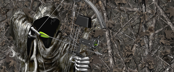 Bow Reaper Compact Size Tailgate Aurora Graphics makes the largest and highest resolution camouflage, camo patterns on the planet under the Bushwolf obliteration trademark. In direct competition with and Superior to companies like Kryptek, Realtree, Mossyoak, real, tree, mossy, oak. We offer many different designs such as lifestyle patterns, tactical patterns, hunting patterns, field patterns. Great for hunting any type of game such as pheasant, deer, turkey, quail, buck, Whitetail, elk, Caribou, moose, Pronghorn sheep, antelope. Bow Hunting, Cloak, Stealth, Grim Reaper, Sports and Games, Shooting, Bow and Arrow, Bow. Oak Ambush, Snowstorm, Woodland Ghost, Marshland, Grassland, Forest and Snowstorm Pink. Military and Army. CutContour Graphics Cut Contour Design Cut File Print/Cut Print Cut.