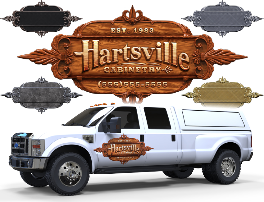 Fleur de lis Sign Blank Vehicle Wrap Design — Large Scale Artwork for Wide Format Printing | Categories: PIK6 Everyday, Sign Blanks