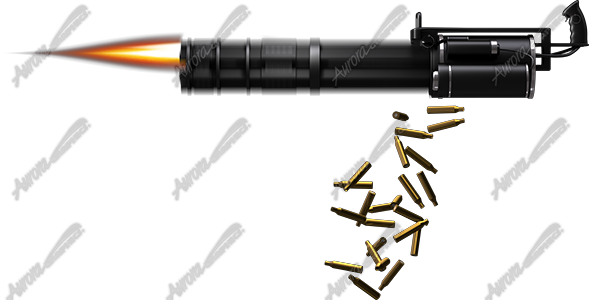 Gatling Gun Firing Vehicle Wrap Design — Large Scale Artwork for Wide Format Printing | Categories: Military, PIK6 Everyday