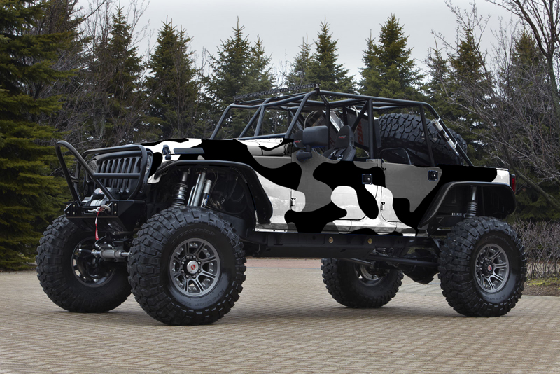 Traditional Camo Black and White Vehicle Wrap Design — Large Scale Artwork for Wide Format Printing | Categories: PIK6 Everyday, Tactical Patterns, Camouflage