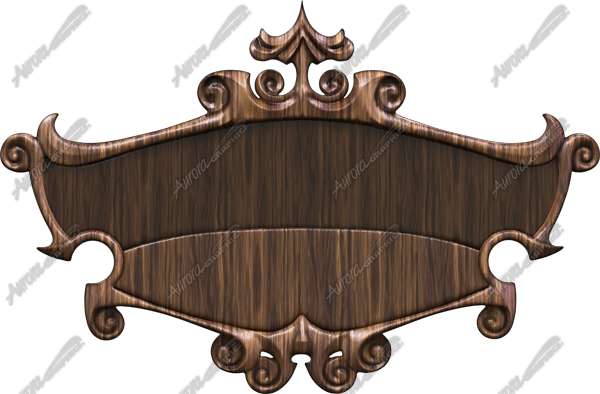 Wooden Filigree Sign Blank Vehicle Wrap Design — Large Scale Artwork for Wide Format Printing | Categories: PIK6 Everyday, Sign Blanks