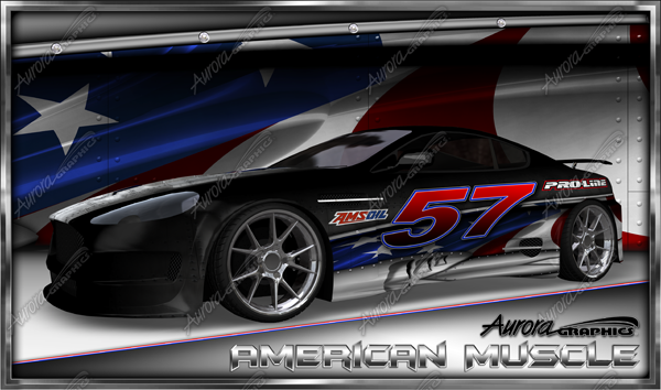 American Muscle Poster 2 - FREE Vehicle Wrap Design — Large Scale Artwork for Wide Format Printing | Categories: Posters