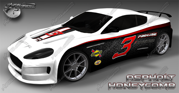 Asphalt Honeycomb Poster - FREE Vehicle Wrap Design — Large Scale Artwork for Wide Format Printing | Categories: Posters