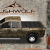 Bushwolf Camo Poster 1 - FREE Aurora Graphics has the largest camouflage patterns available on the market that are non repeating, and large enough to do any job. Our advertising posters showcase the quality and fit on various vehicles from a Dodge Ram to a Ford F-150 and even Chevy Silverado trucks. We have 8 patterns which are Snowstorm Camo, Grassland Camo, Oak Ambush Camo and Green Digital Camo, Forrest Inferno Camo, Woodland Ghost Camo, Marshland Camo and Forrest Camo.
