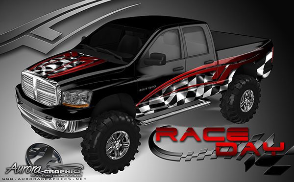 Race Day Poster - FREE Vehicle Wrap Design — Large Scale Artwork for Wide Format Printing | Categories: Posters