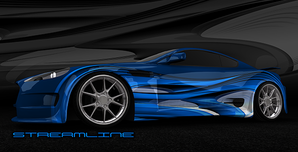 Streamline Poster - FREE Vehicle Wrap Design — Large Scale Artwork for Wide Format Printing | Categories: Posters