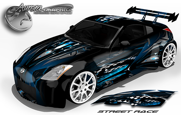 Street Race Poster - FREE Vehicle Wrap Design — Large Scale Artwork for Wide Format Printing | Categories: Posters