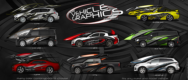 Vehicle Graphics Poster - FREE Vehicle Wrap Design — Large Scale Artwork for Wide Format Printing | Categories: Posters