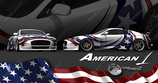American 1 Poster - FREE Vehicle Wrap Design — Large Scale Artwork for Wide Format Printing | Categories: Posters