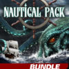 Nautical Bundle Pack is a breathtaking collection of 14 massive, high-resolution nautical images, perfect for bringing the spirit of the sea to any project. This versatile pack includes three stunning ship renders, a detailed anchor, a classic ship wheel, two intricately designed conch shells, a fearsome kraken, and four tattered banners, all expertly crafted for seamless integration into large-scale designs. Ships, Conch Shell, Ship Wheel, Kracken, Tattered Banners, Octopus, Seashells, Sea, Ocean, Deep Sea, Ocean, Open Water, Seashells. High Resolution Design Graphics Image.