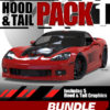 Hood & Tail Pack 1 includes everything you need to output these 5 stunning graphics in-house, including all color variations. This pack contains a total of 36 graphic files designed for excellent large scale print quality!