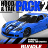 Hood & Tail Pack 2 includes everything you need to output these 5 stunning graphics in-house, including all color variations. This pack contains a total of 36 graphic files designed for excellent large scale print quality!