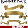 Smooth Banner Pack provides 3 smooth banner images in 9 color combinations of each. Each prints excellently at full scale! Add your logos or text for fast and easy custom sign printing. Cutcontour included.