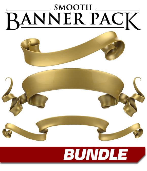 Smooth Banner Pack provides 3 smooth banner images in 9 color combinations of each. Each prints excellently at full scale! Add your logos or text for fast and easy custom sign printing. Cutcontour included.