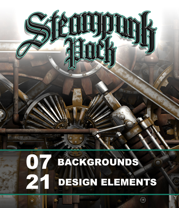 Steampunk Pack is perfect for getting that aged rusty look on anything from vehicles to laptops to wall graphics. For a truly custom steampunk look with lots of options!