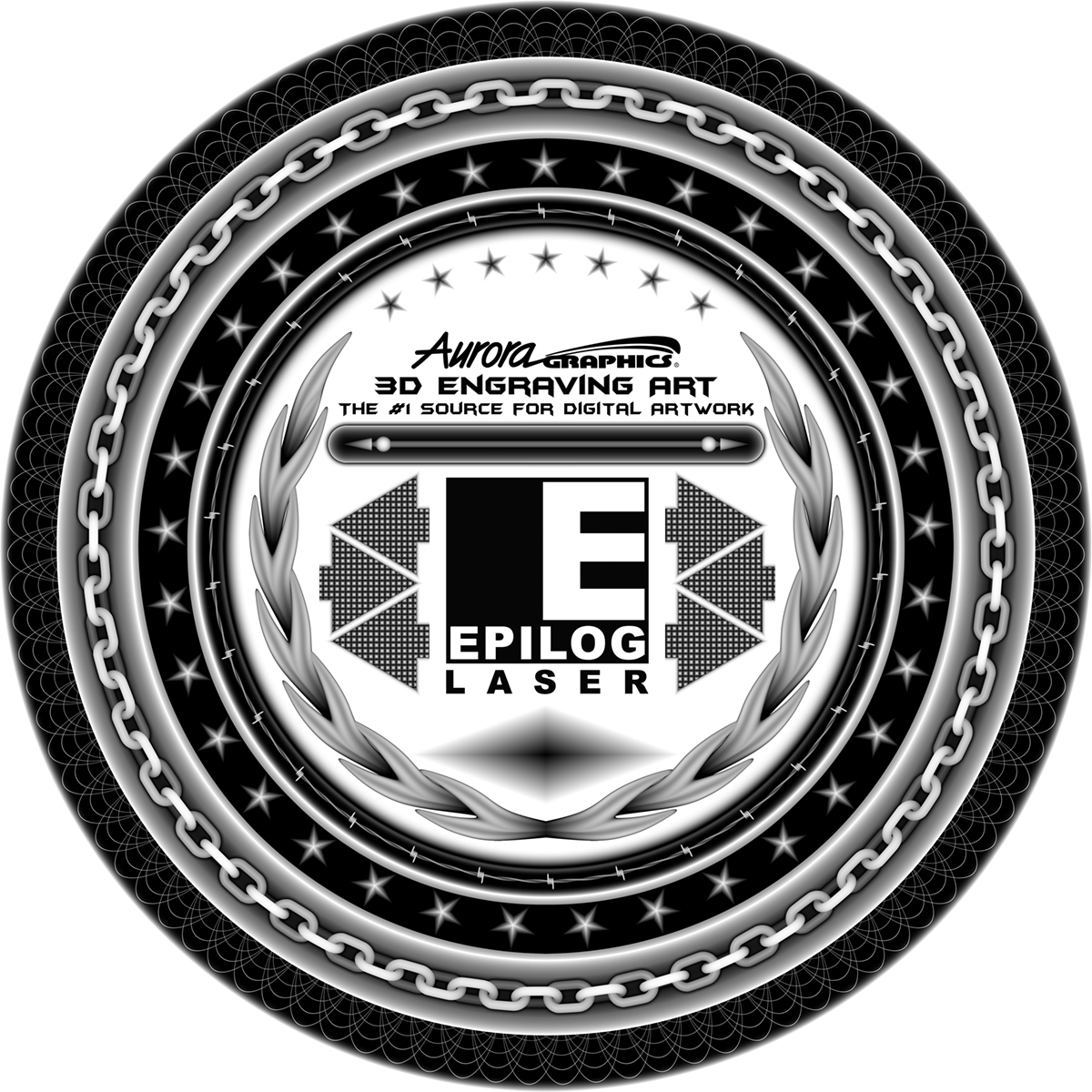 Aurora Graphics Engraving Pack, is designed for use with lasers and routers to create signage, carvings, molds for vacuum forming and epoxy pouring. Epilog laser. 3D engraving.