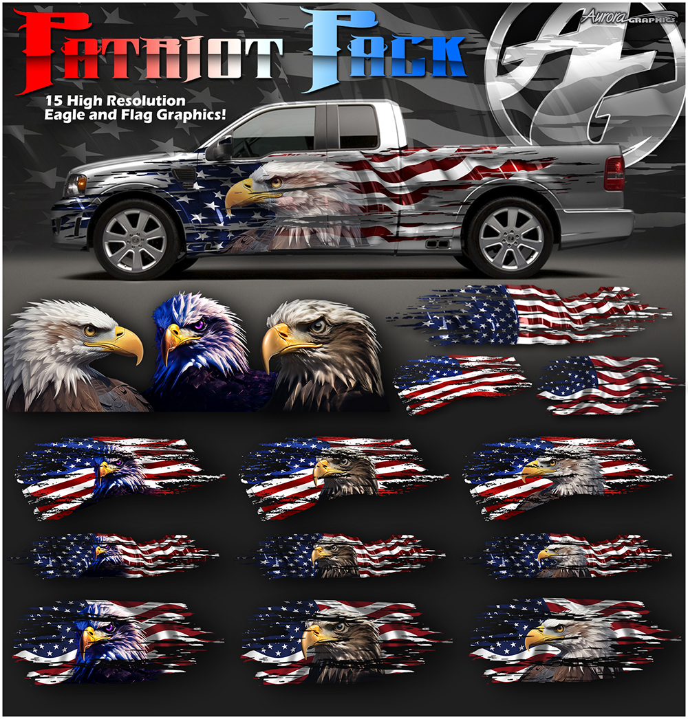 Patriot Pack - American Flags and Bald Eagles