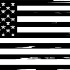 Ripped American Flag Black And White
