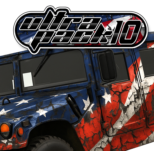 Ultra Pack 10 includes - Assassin 2 - 7 Images Memorial Camo Flag - 1 Image EMS Graphic Pack- 8 Images EMS Badge 4 - 2 Images Police Badge 6 - 1 Image Police Badge 2 Gold - 1 Image American Muscle Flag - 15 Images Hexa Fire - 2 Images Viva La Mexico - 9 Images Oak Wood Grain - 1 Image Bushwolf Walleye Camo Scale Hybrid - 1 Image Bushwolf Crappie Camo Scale Hybrid - 1 Image Bushwolf Bass Camo Scale Hybrid - 1 Image Eagle and Flag - 1 Image American Shield - 1 Image Eagle And Snake - 1 Image. Ultra Pack 10 is a powerhouse collection of dynamic, print-ready artwork built for serious designers and wrap professionals. Featuring an incredible variety of 53 premium images, this bundle combines patriotic intensity, tactical camo innovation, and modern design energy into one unified pack. Each graphic is crafted at massive scale for flawless application on cars, trucks, boats, motorcycles, trailers, and beyond, yet flexible enough for smaller projects like banners, apparel, and decals.